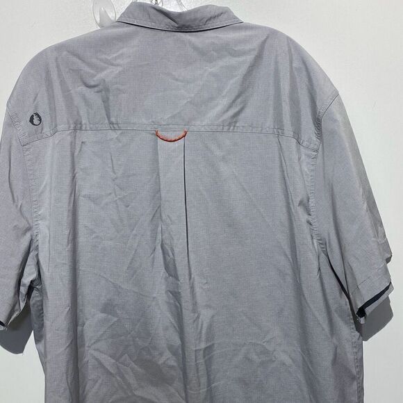 The American Outdoorsman Men's Gray Collared Short Sleeve Button Up Shirt Sz XXL - Picture 8 of 12